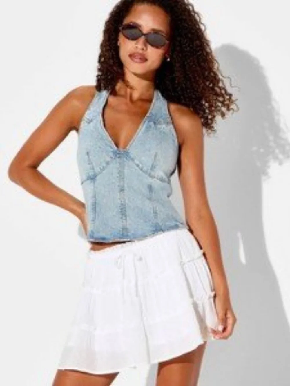 Women's Game Day Tiered Ruffle a-Line Skort - Wild Fable White XXL